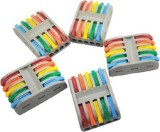 Compact Lever Wire Nuts 5 In Out Connectors Splicing Termina Color: SPL-5 5Pcs