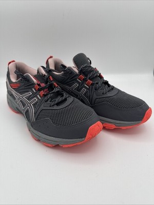 Asics Gel-Venture 8 Mens 9 Wide Trail Running Shoes Grey Orange 1012A706