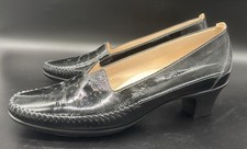 SAS Black Patent Leather Womens Shoe Pump Perforated 8.5 N Made In USA