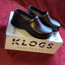 Klogs Brown Slip Resistant Clogs Womens Size 6 Rubber USA. Used, Excellent, Box.