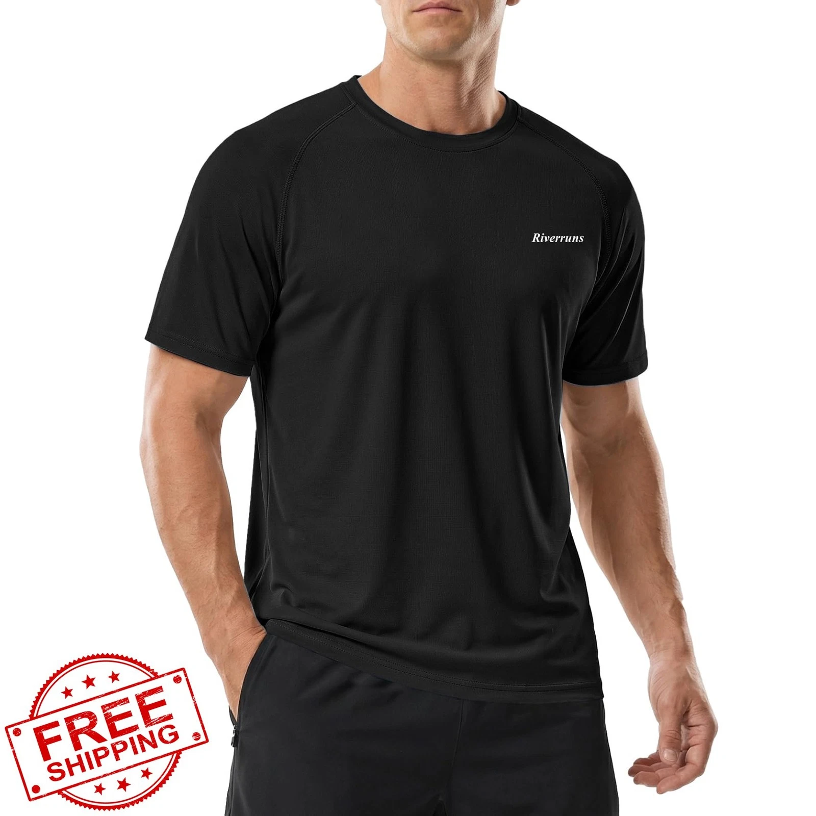 Riverruns Men's Fishing Sun Shirt UPF 50+ Quick Dry Mesh S/S