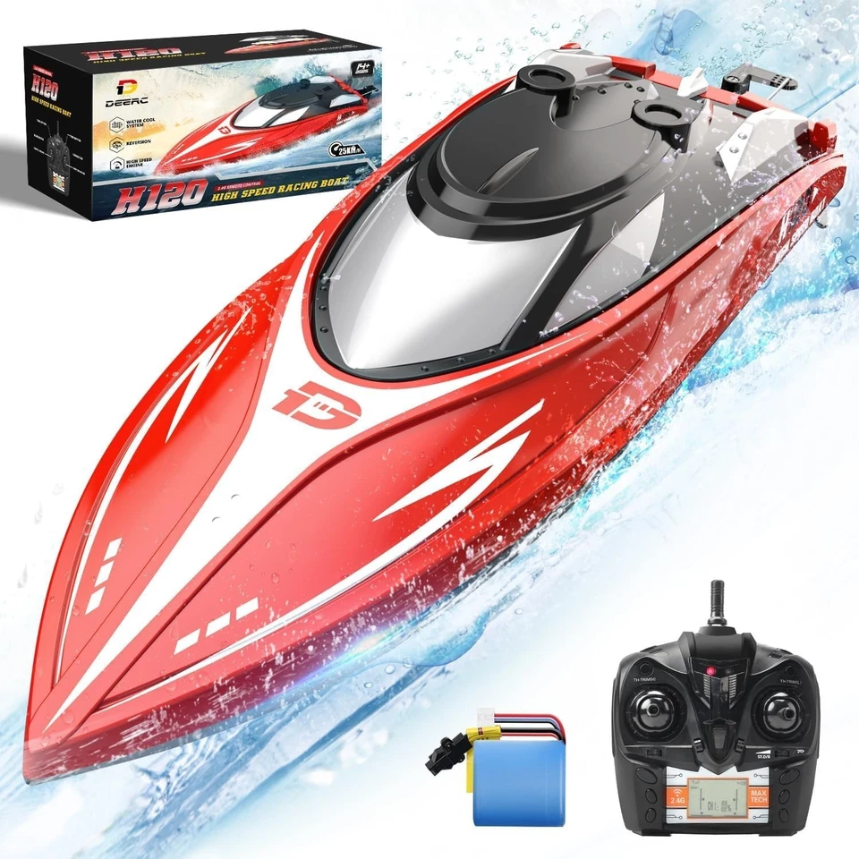 20+ MPH Racing RC Boat - Rechargeable with Capsize Recovery for Instant Fun - Image 3 of 4