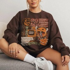Vintage Halloween Collage Sweatshirt Spooky Fall Autumn
