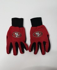 San Francisco 49ers Gloves Receiver Grip SF Red Black Size M/L Football Gear