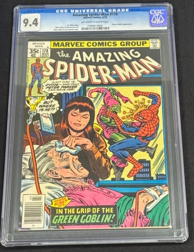 1978 Marvel Comics AMAZING SPIDER-MAN #178 CGC 9.4 OW-W GREEN GOBLIN COVER