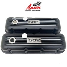 Big Block Chevy 502 Valve Covers Classic Finned - Black - Ansen Usa