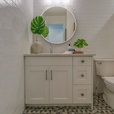 70cm Extra Large Round Mirror Black Frame Wall Glass Circle Vanity Makeup Mirror