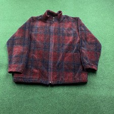 Vintage Art Unlimited Fleece Sweater Mens M Red 90S Full Zip Sweatshirt USA MADE