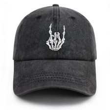 Skeleton Hand Hat for Men Women, Embroidered Skeleton Hands Baseball Cap Hall...