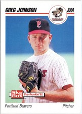 1992 SkyBox Pre-Rookie - AAA Packs Greg Johnson #187 (RC)