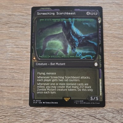 Magic: The Gathering Screeching Scorchbeast Rare Creature Black Fallout 0332