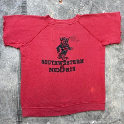 トップス 60s two tone college vintage sweat Vintage 60s Southwestern At Memphis Rhodes College Double Sided