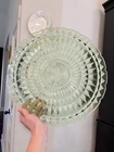 Vintage Jeanette Green Uranium Glass Diamond Pattern (glows) Tray