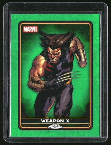 2025 Topps Chrome Deadpool Weapon X Comic Accurate Green Refractor 19/99 #16