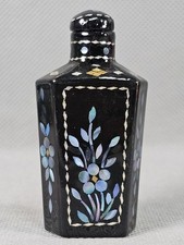 Bottiglia da fiuto in lacca intarsiata con conchiglia modello orchidea cinese fine