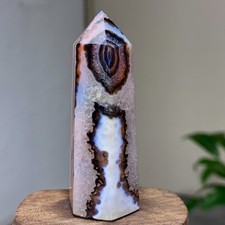 52G Natural Silk agate Quartz obelisk crystals Reiki Healing Gem