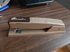 Swingline Battleship Stapler 94-91 Made In USA Tan Brown Retro Vintage
