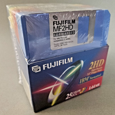 FUJIFILM - 2HD HIGH DENSITY 3.5in. FLOPPY DISKS -  FORMATTED 1.44MB - 25 DISKS
