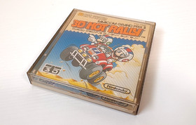 Famicom Disk System 3D Hot Rally w/ Box & Manual Used From Japan