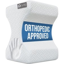 Knee Pillow for Side Sleepers - 100 Memory Foam Wedge Contour - Leg Pillows for