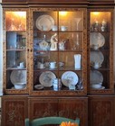 Vintage Drexel Heritage Brown Chinoiserie Oriental China Cabinet Local Pick-Up  — photo 1