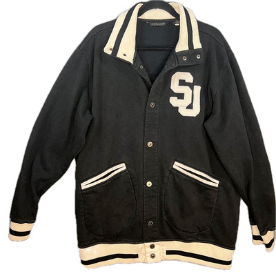 VTG Y2K Sean John Varsity Jacket Black & White Mens X Large Academic Blokecore