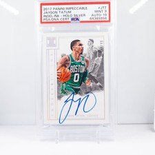 2017-18 Impeccable Jayson Tatum Indelible Ink /49 PSA 9 AUTO 10 Celtics RC POP 4