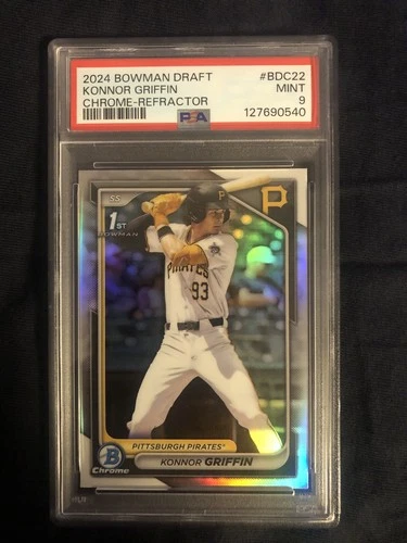 2024 Bowman Draft Chrome Konnor Griffin 1st Bowman Chrome Refractor PSA 9