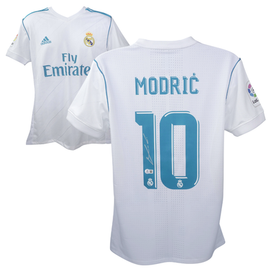 Luka Modric Signed Real Madrid FC Home Soccer Jersey #10 with
