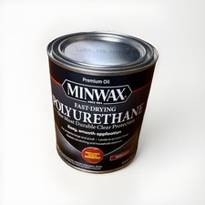 Minwax FAST DRYING POLYURETHANE Clear Oil-Based Protects Wood Warm Gloss