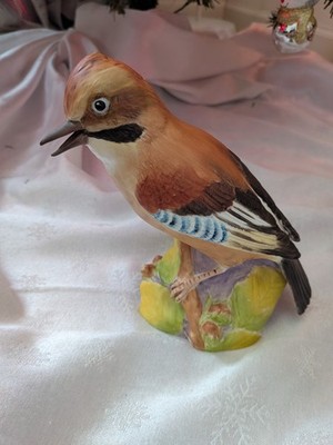 Royal Worcester JAY 3248 Bone China Figurine Bird Statue 6.5in