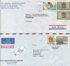 UAR - United Arab Emirates - 3 covers sendt to Norway 1971-1989 - Air Mail / Reg