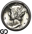 1937-D Mercury Dime, Gem