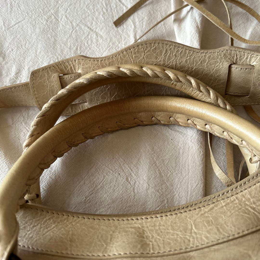 BALENCIAGA The City 2-way handbag Shoulder Bag Ivory Leather Y2K Authentic Japan thumbnail 3