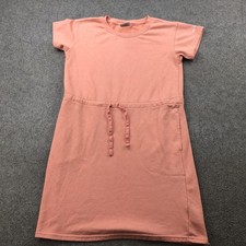 Columbia Dress Womens Small Pink Short Sleeve Drawstring Waist Pockets Casual
