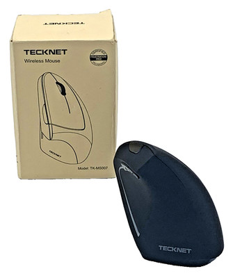 TechNet Black Ergonomic Wireless Mouse MS007  Ultimate Comfort New In Box