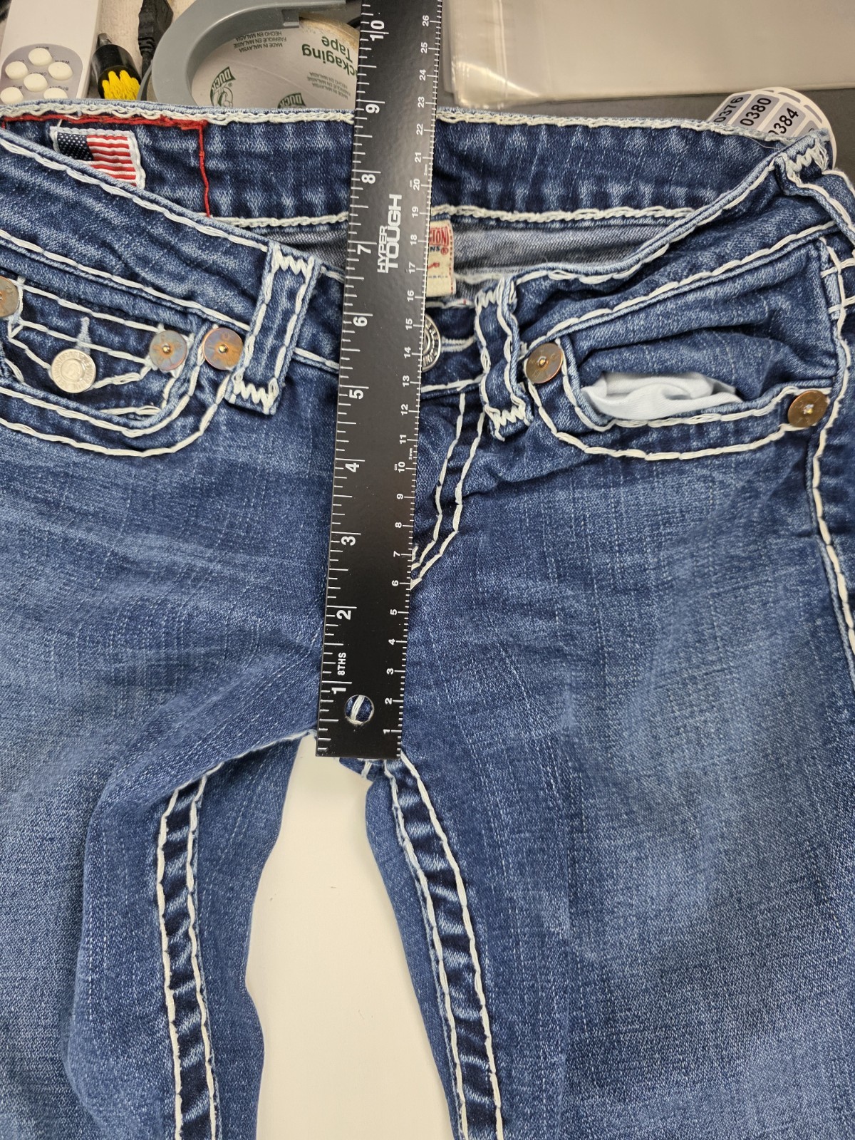 True Religion Womens Becky Super T Denim Jeans Sz. 27×32 thumbnail 3