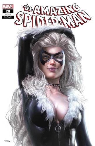 AMAZING SPIDERMAN 28 TIAGO DaSILVA VARIANT NM COA EXCLUSIVE BLACK CAT vol 6 2023