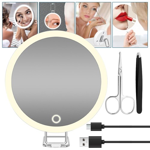 30X Magnifying Makeup Mirror With LED Light 360° Adjustable Flexible Foldable AU - Picture 7 of 10