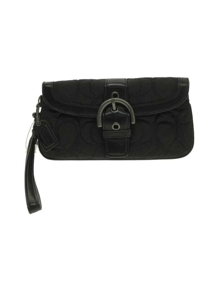 COACH Pouch Nylon BLK Solid Color