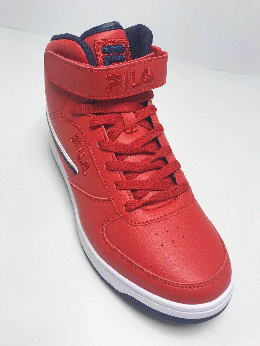 Baskets la mode blanche pour hommes Fila A rouge haut marine