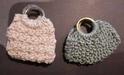 2 Täschchen Beutel  für die Puppenstube  Teddy Puppe Handarbeit s. BILDER 