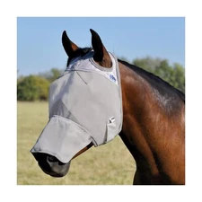 Cashel Crusader Horse Fly Mask with Long Nose, Grey, Horse