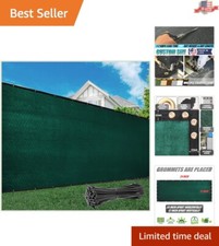 Premium 6' x 50' Green Fence Privacy Screen - 170 GSM  UV Protection Fabric