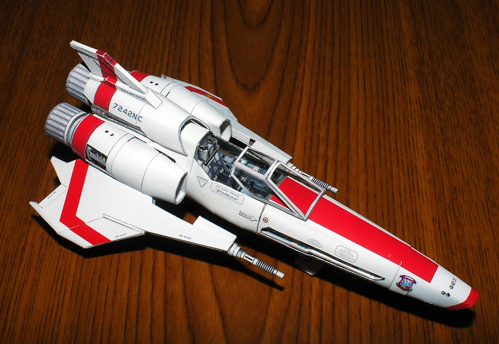 Battlestar Galactica Viper Mark 2 Hágalo Usted Mismo Artesanal KIT MODELO DE PAPEL