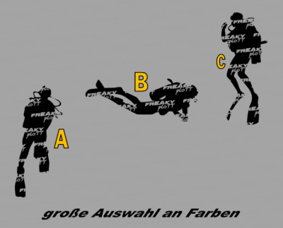 Taucher Diver Scuba Diving Auto Aufkleber Sport Sticker Unterwasser Meereswelt
