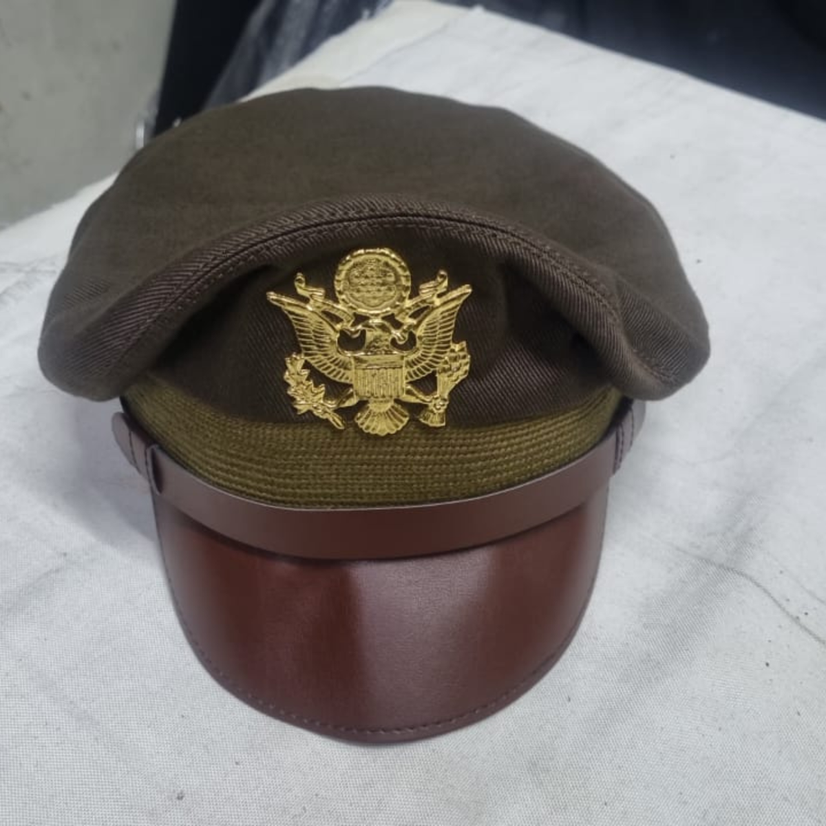 WW2 USAAF Crusher Cap – Army Air Corps Officer Pilot Visor Hat