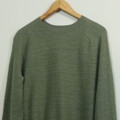 GAP Cotton Olive Knit Crew Neck Long Sleeve Sweater Top M | eBay