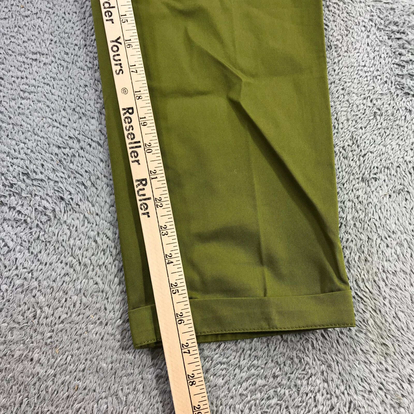 KENZO Pantalone Uomo 36 Gamba Dritta Pantalone Sartoriale Classico Chino Verde Casual