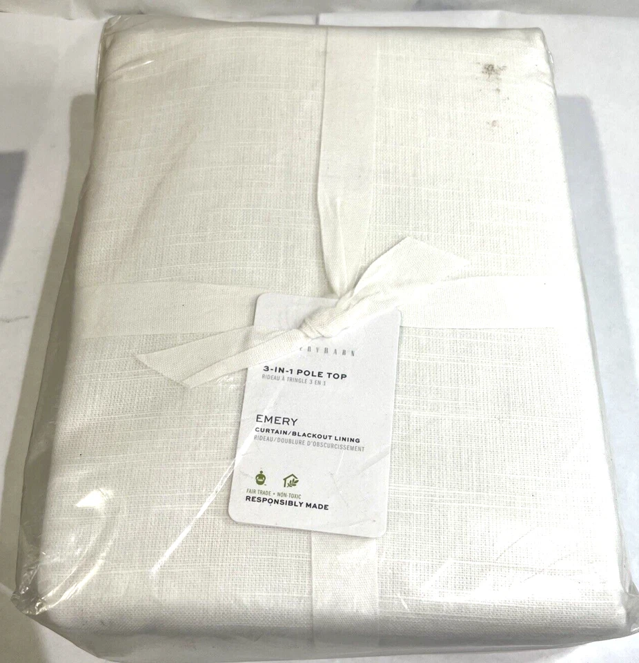 Pottery Barn Emery Blackout Curtains (Mixed Lot of White & Ivory, Unknown Sizes) - Image 3 of 4